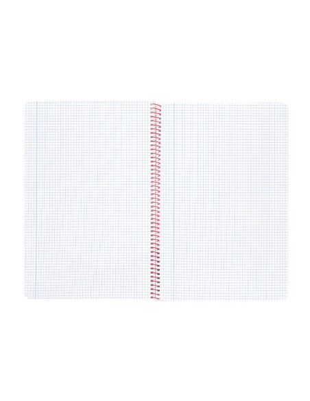 Cuaderno espiral liderpapel a4 wonder tapa plastico 80h 90gr cuadro 4mm con margen color azul