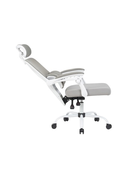 Silla q-connect direccion reggio malla alt max 1300 mm anc 520 mm prof 480 mm ruedas premium color gris blanco