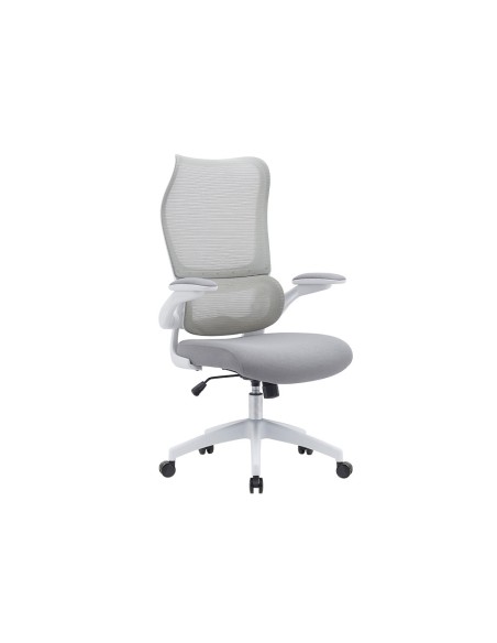 Silla q-connect oficina catania malla alt max 1230 mm anc 510 mm prof 490 mm ruedas premium color gris blanco