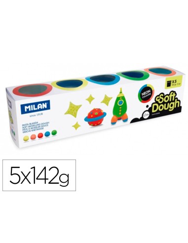 Pasta milan para modelar soft dough neon caja...