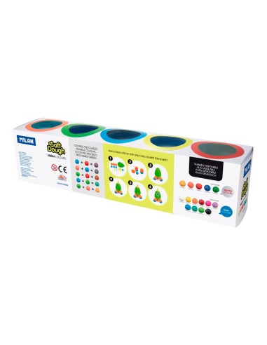 Pasta milan para modelar soft dough neon caja...