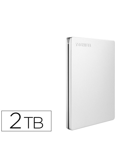 Disco duro externo toshiba canvio slim hdd 2,50\" 5.000 mbit/s usb 3.0 2 tb color blanco