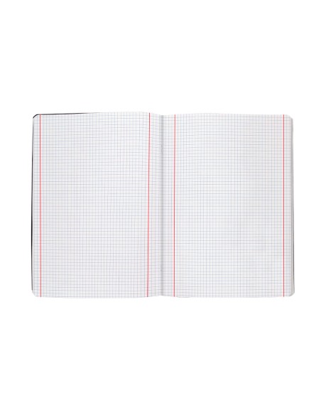 Libreta liderpapel tapa negra a5 80 hojas 60gr cuadro 5mm con doble margen
