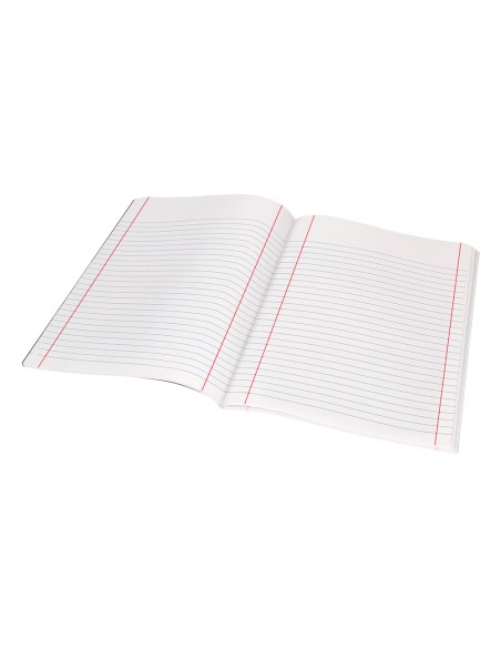 Libreta liderpapel tapa negra a5 80 hojas 60gr horizontal con doble margen