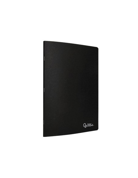 Libreta liderpapel tapa negra a4 80 hojas 60gr liso con doble margen