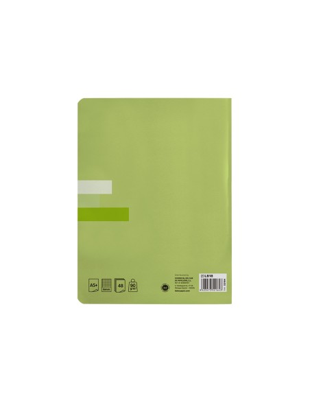 Libreta liderpapel scriptus a5 48 hojas 90gr cuadro 6mm con margen