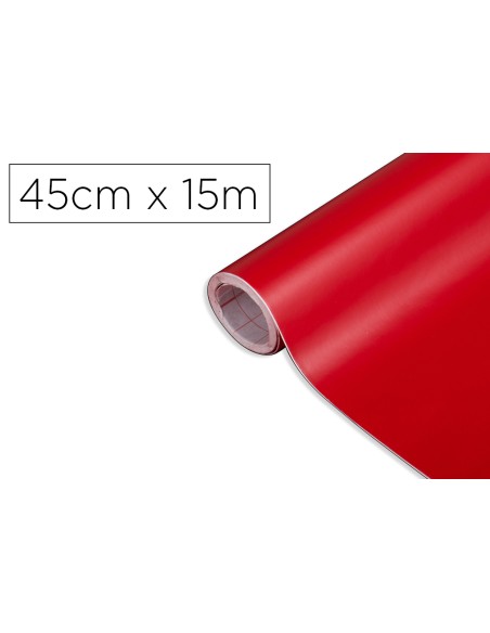 Rollo adhesivo d-c-fix rojo señales mate ancho 45 cm largo 15 m