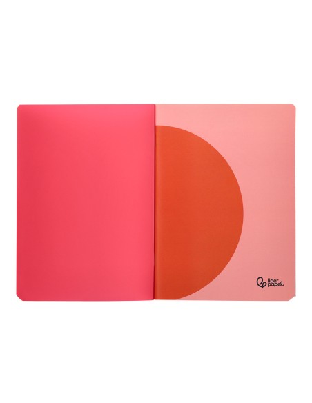Libreta liderpapel 360 tapa de plastico a4 48 hojas 90gr cuadro 3mm con margen colores surtidos