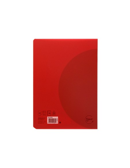 Libreta liderpapel 360 tapa de plastico a4 48 hojas 90gr pauta 5 2,5mm con margen colores surtidos