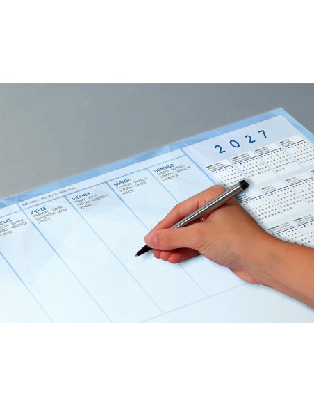 Planning sobremesa semanal liderpapel 40x60 cm 50 hojas 90 g 2027-2028