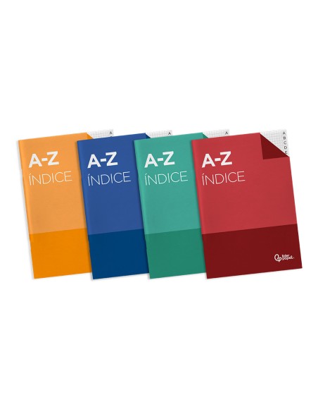 Indice liderpapel tapa cartoncillo cuarto 24 hojas 70g/m2 colores surtidos