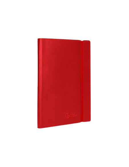 Libreta indice liderpapel similpiel a7 120 hojas 70gr color rojo