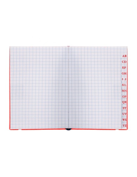 Libreta indice liderpapel similpiel a7 120 hojas 70gr color rojo