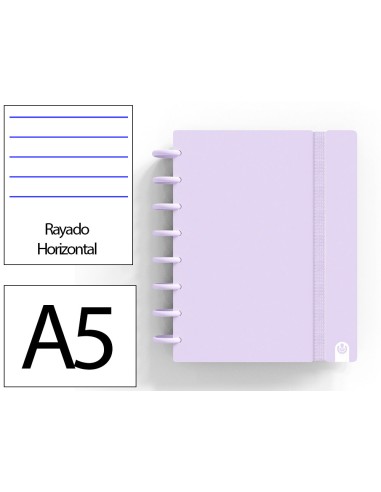 Cuaderno ingeniox foam a5 80h rayado horizontal...