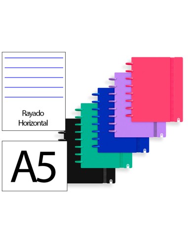 Cuaderno ingeniox foam a5 80h rayado horizontal...