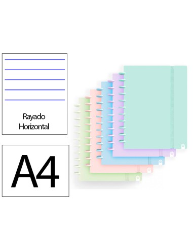 Cuaderno ingeniox foam a4 80h rayado horizontal...