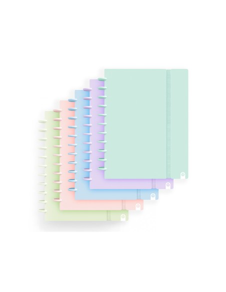 Cuaderno ingeniox foam a4 80h rayado horizontal colores pastel surtidos