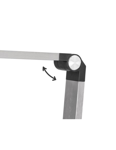 Lampara de oficina q-connect sobremesa profesional aluminio 9w 120 led cargador movil color negro