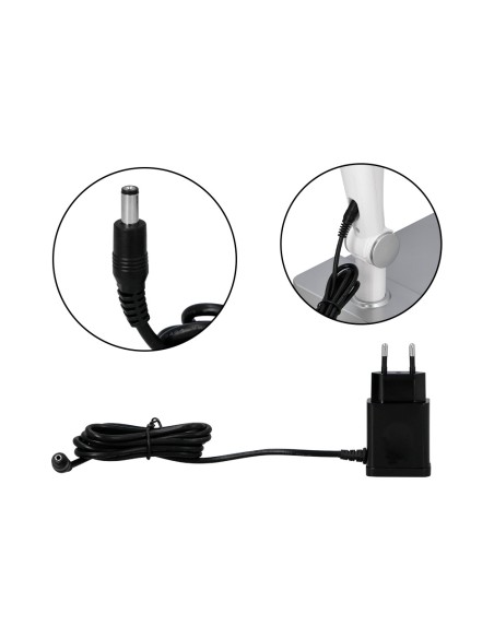 Lampara de oficina q-connect sobremesa profesional aluminio 9w 120 led cargador movil color negro