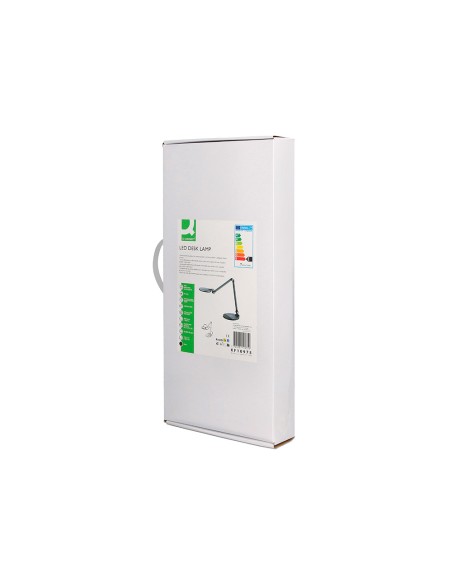 Lampara de oficina q-connect sobremesa profesional aluminio 9w 120 led cargador movil color negro