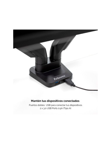 Brazo para monitor plano doble fellowes...