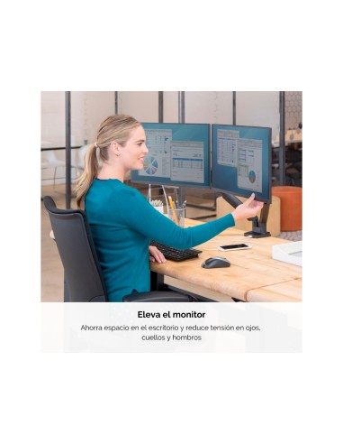 Brazo para monitor plano doble fellowes...
