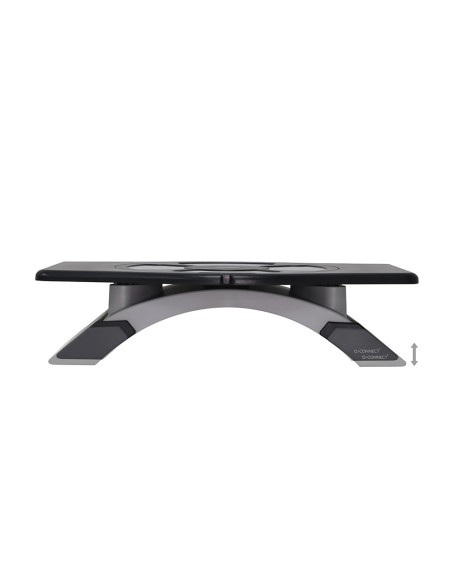 Soporte q-connect para monitor con plataforma giratoria ajustable dos alturas 411x287x99 mm