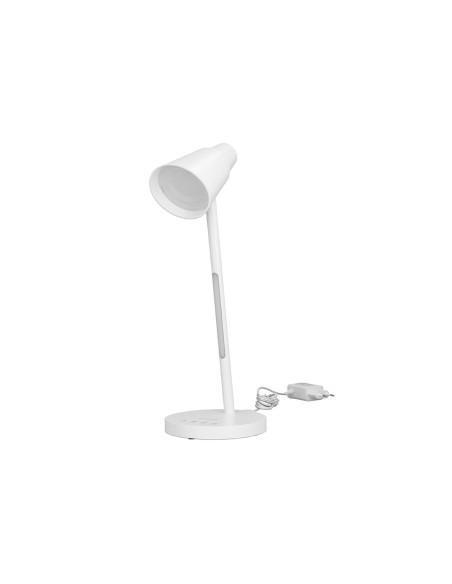 Lampara de oficina q-connect sobremesa abs tactil 6w 32 led 330lm color blanco