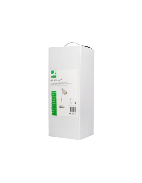 Lampara de oficina q-connect sobremesa abs tactil 6w 32 led 330lm color blanco