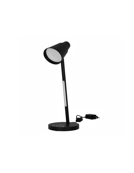 Lampara de oficina q-connect sobremesa abs tactil 6w 32 led 330lm color negro