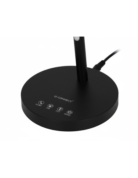 Lampara de oficina q-connect sobremesa abs tactil 6w 32 led 330lm color negro