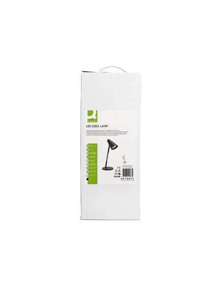 Lampara de oficina q-connect sobremesa abs tactil 6w 32 led 330lm color negro