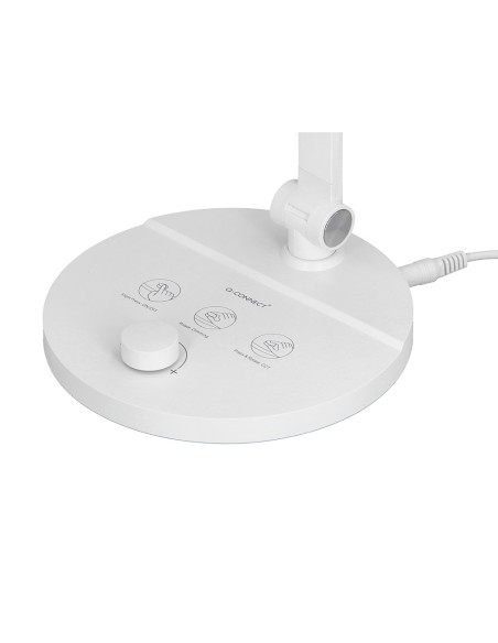 Lampara de oficina q-connect sobremesa profesional abs 80 leds 7 w con interruptor color blanco