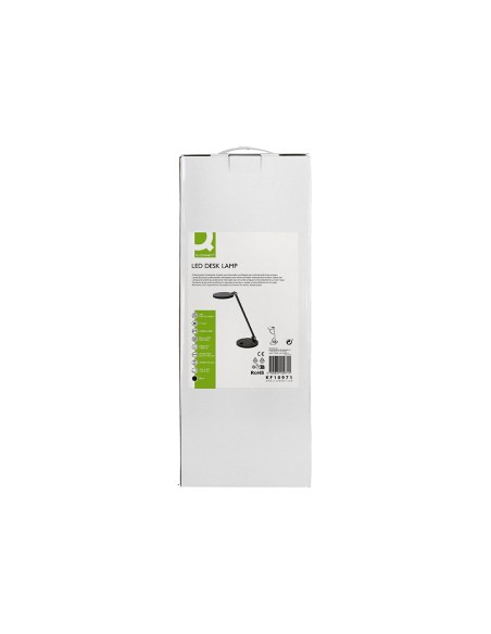 Lampara de oficina q-connect sobremesa profesional abs 80 leds 7 w con interruptor color negro