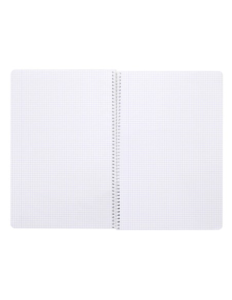 Cuaderno espiral carlin a4 tapa plastico 80h 90gr cuadro 4mm con margen color violeta