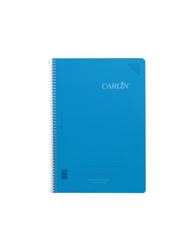 Cuaderno espiral carlin a4 tapa plastico 80h...