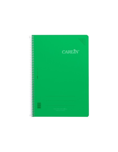 Cuaderno espiral carlin a4 tapa plastico 80h...