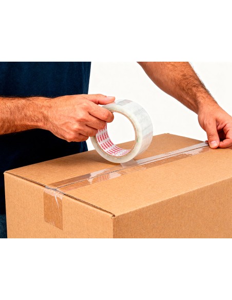 Cinta adhesiva carlin polipropileno transparente 60 mt x 48 mm para embalaje
