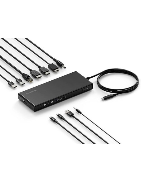 Replicador de puertos kensington sd4842p eq usb-c 10gbps con tres salidas video 100 w