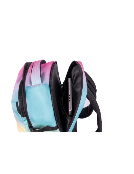 Mochila milan coleccion sunset 5 cremalleras 25 l negro 454x280x200 mm