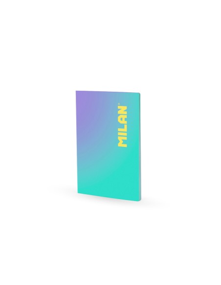 Libreta encolada milan coleccion sunset din a4 48 hojas 95 gr cuadricula 5mm turquesa