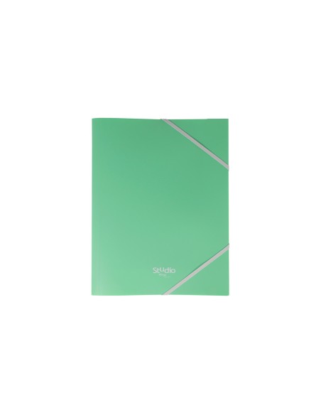 Carpeta pardo studio style gomas solapas polipropileno expositor de 48 unidades colores pastel surtidos