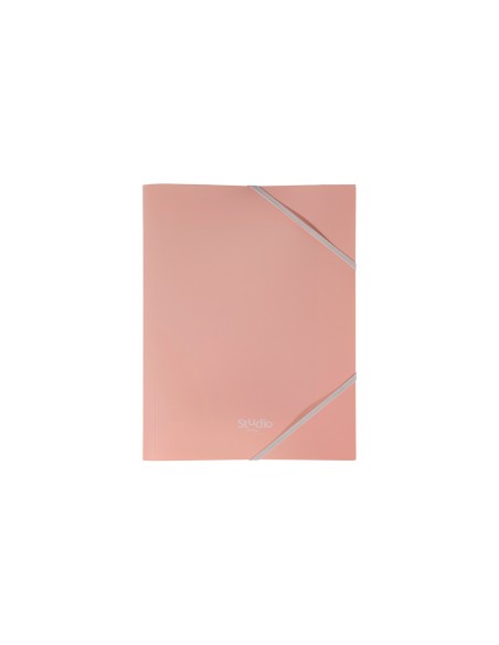 Carpeta pardo studio style gomas solapas polipropileno expositor de 48 unidades colores pastel surtidos