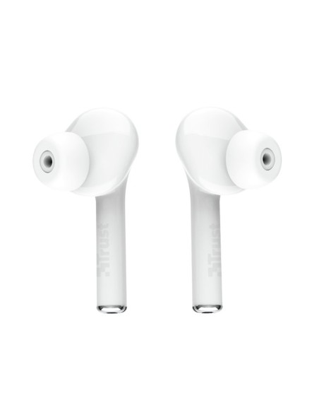 Auricular trust nika inalambrico bluetooth con estuche de carga color blanco