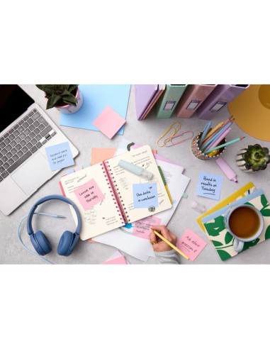 Bloc de notas adhesivas quita y pon post-it...