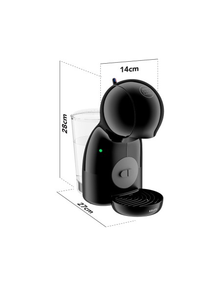 Cafetera de capsulas krups nescafe dolce gusto piccolo xs 15 bares 1500w 0.8l negro