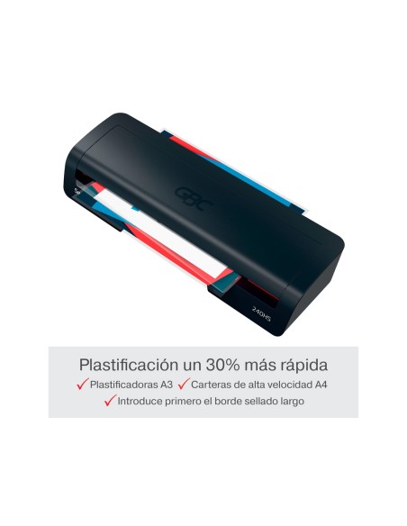 Plastificadora gbc 240hs din a3 color negro