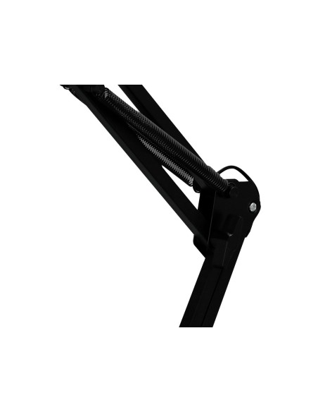 Lampara de escritorio q-connect rigel led 8w 320 lm aluminio con pinza brazo doble3 articulaciones color negro