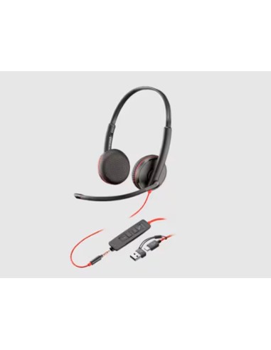 Auricular poly blackwire 3320 diadema cable...