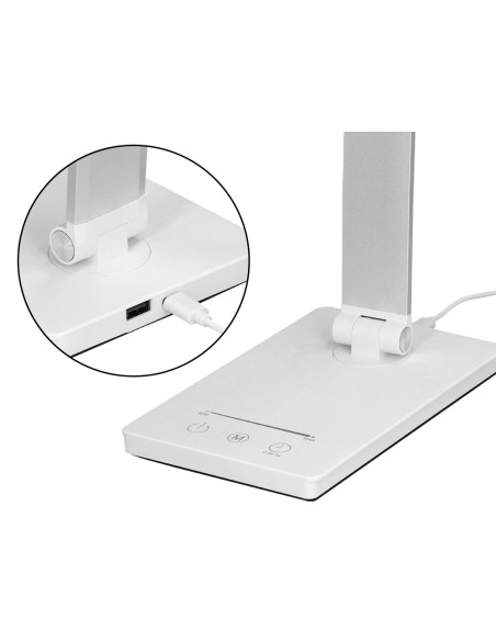 Lampara de escritorio q-connect vega led 10w 400 lm tactil 5 niveles de color brillo regulable color blanco